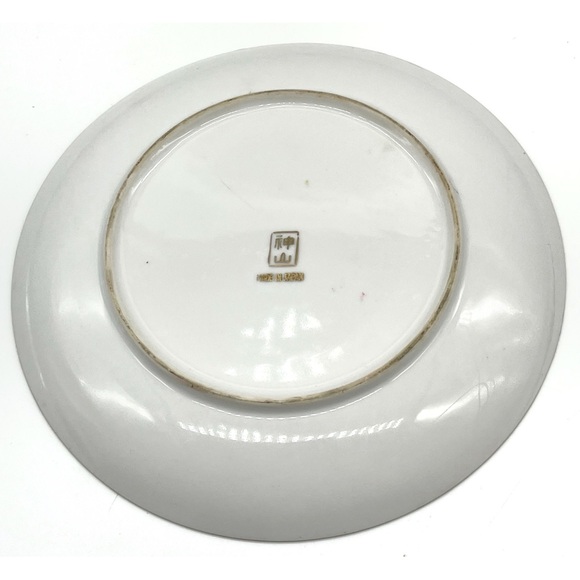 Antique 7.5“ MARKED Kamiyama JAPANESE MEIJI PERIOD SATSUMA Round PLATE - Picture 2 of 2